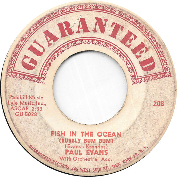 Paul Evans : Happy-Go-Lucky-Me  (7", Single)