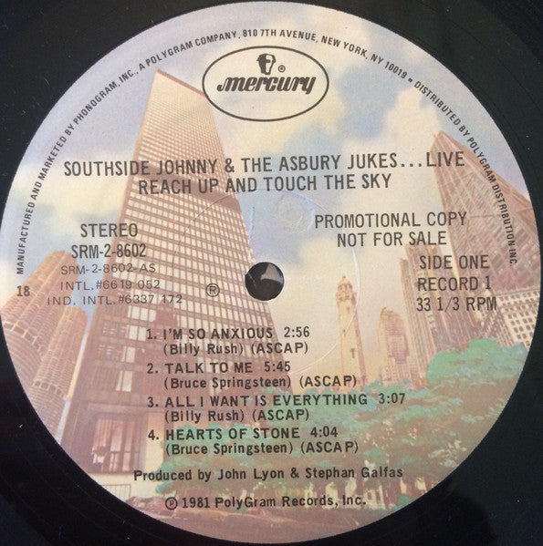 Southside Johnny And The Asbury Jukes* : Live : Reach Up And Touch The Sky (2xLP, Album, Promo, 18 )