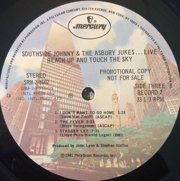 Southside Johnny And The Asbury Jukes* : Live : Reach Up And Touch The Sky (2xLP, Album, Promo, 18 )