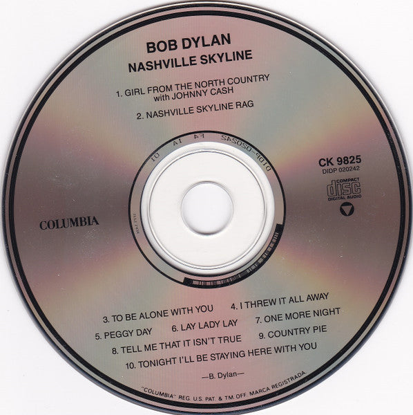 Bob Dylan : Nashville Skyline (CD, Album, Club, RE, RP, BMG)
