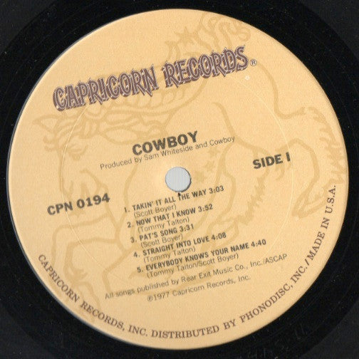 Cowboy (6) : Cowboy (LP, Album, San)