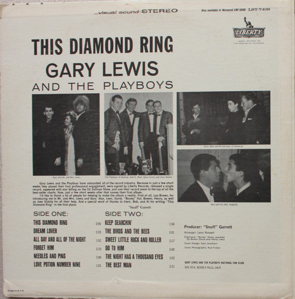 Gary Lewis & The Playboys : This Diamond Ring (LP, Album)