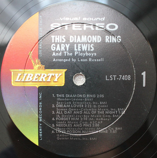 Gary Lewis & The Playboys : This Diamond Ring (LP, Album)