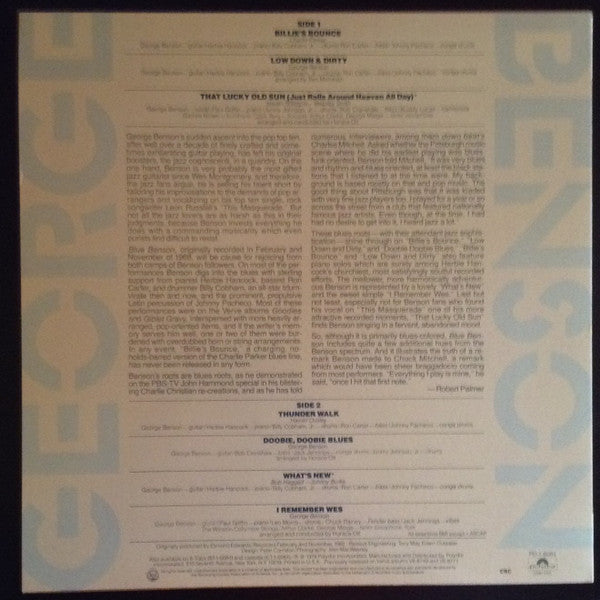 George Benson : Blue Benson (LP, Comp, Club, RE, CRC)