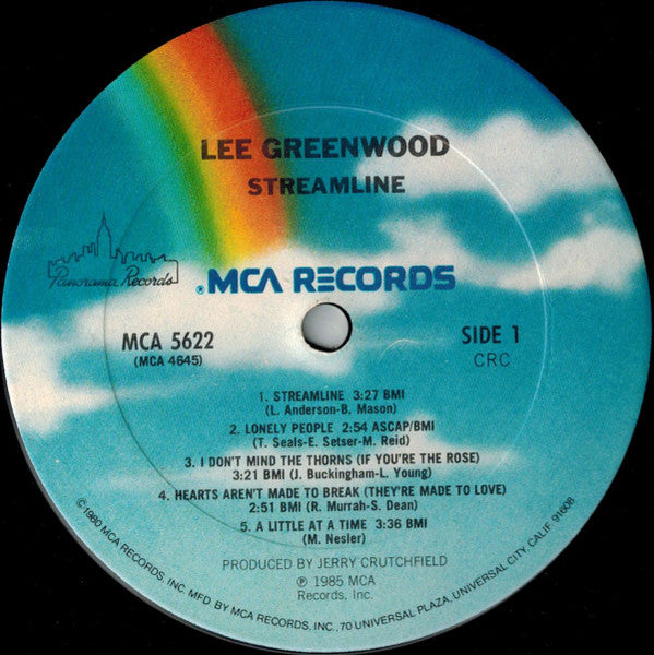Lee Greenwood : Streamline (LP, Album, Club)