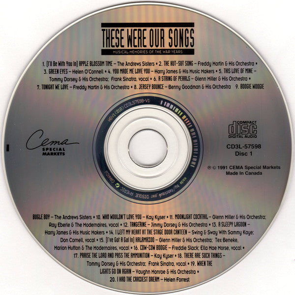 Various : These Were Our Songs • Musical Memories Of The War Years (3xCD, Comp)