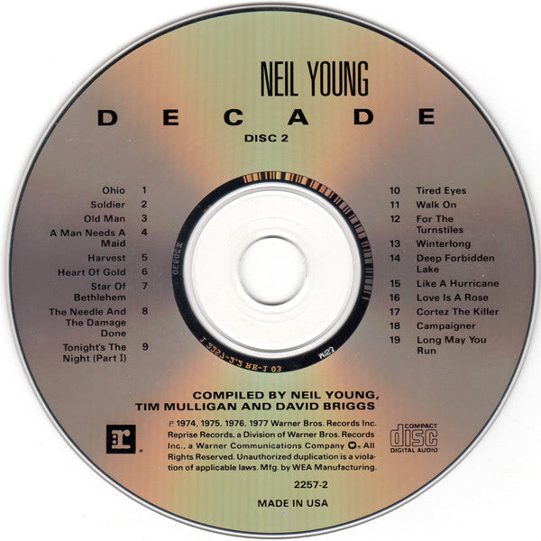 Neil Young : Decade (2xCD, Comp, RE, RP, Cin)