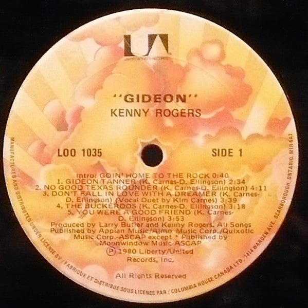 Kenny Rogers : Gideon (LP, Album, Club)