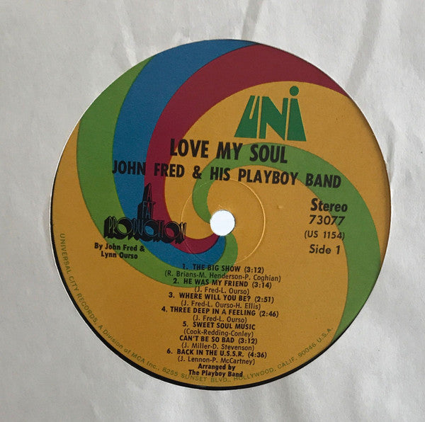 John Fred & His Playboy Band : Love My Soul (LP, Album)