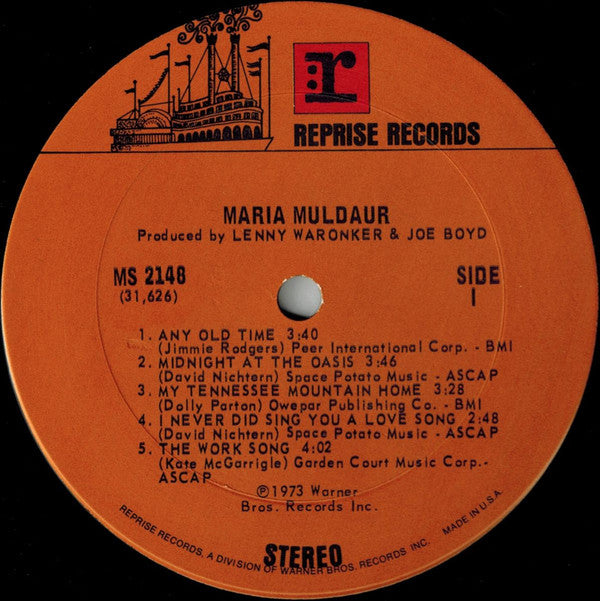 Maria Muldaur : Maria Muldaur (LP, Album, Ter)