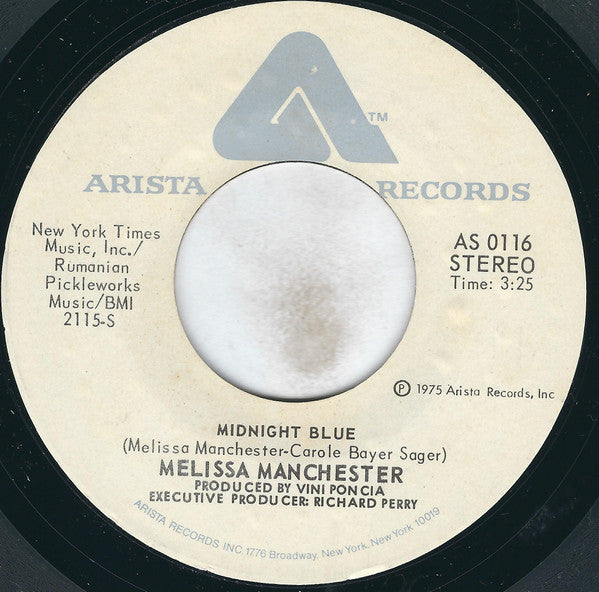 Melissa Manchester : Midnight Blue / I Got Eyes (7", Styrene, PRC)