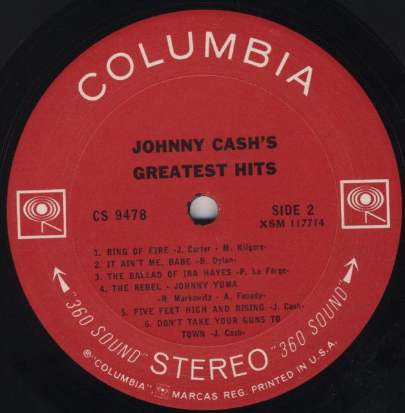 Johnny Cash : Johnny Cash's Greatest Hits (Volume 1) (LP, Comp, Pit)