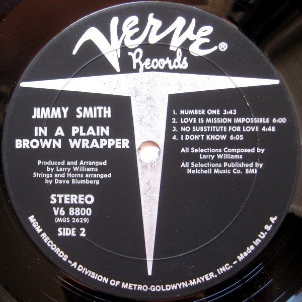 Jimmy Smith : In A Plain Brown Wrapper (LP, Album)