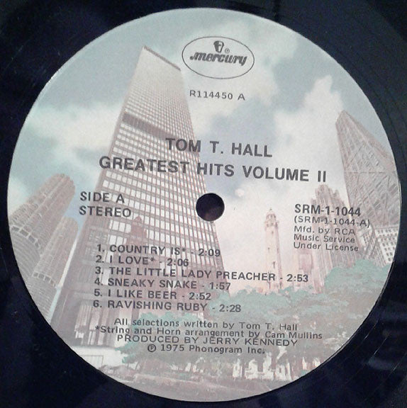 Tom T. Hall : Greatest Hits, Vol. 2 (LP, Comp, Club, RCA)
