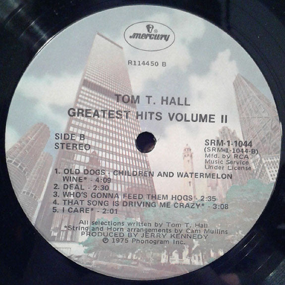 Tom T. Hall : Greatest Hits, Vol. 2 (LP, Comp, Club, RCA)