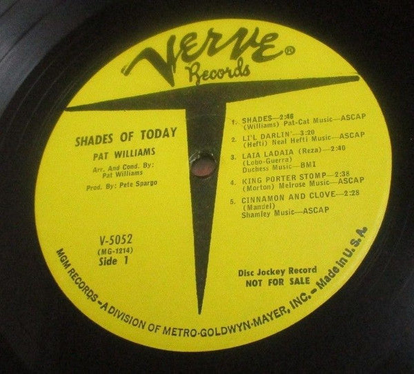 Pat Williams* : Shades Of Today (LP, Mono, Promo)