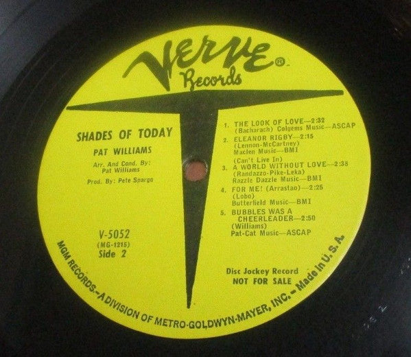 Pat Williams* : Shades Of Today (LP, Mono, Promo)
