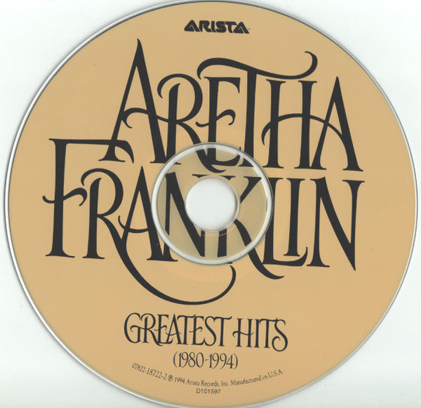 Aretha Franklin : Greatest Hits (1980-1994) (CD, Comp, Club)