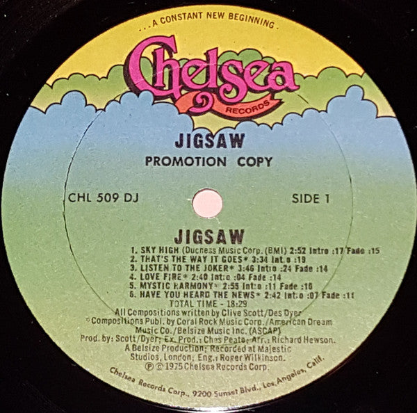 Jigsaw (3) : Jigsaw (LP, Album, Promo)