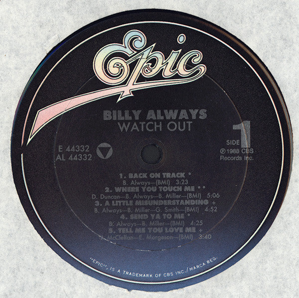 Billy Always : Watch Out (LP, Album)