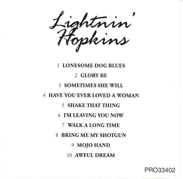 Lightnin' Hopkins : A Profile Of Lightnin' Hopkins (CD, Comp)