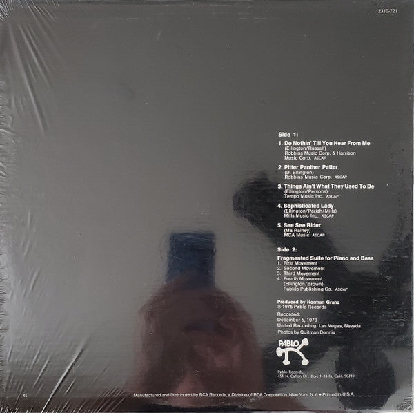 Duke Ellington And Ray Brown : This One's For Blanton (LP, Album, RE)