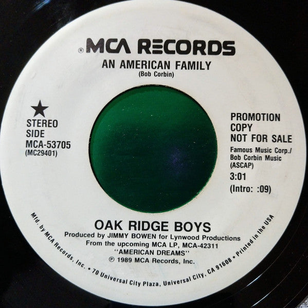 Oak Ridge Boys* : An American Family (7", Promo)