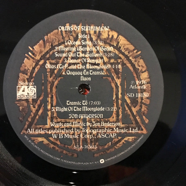 Jon Anderson : Olias Of Sunhillow (LP, Album, PRC)