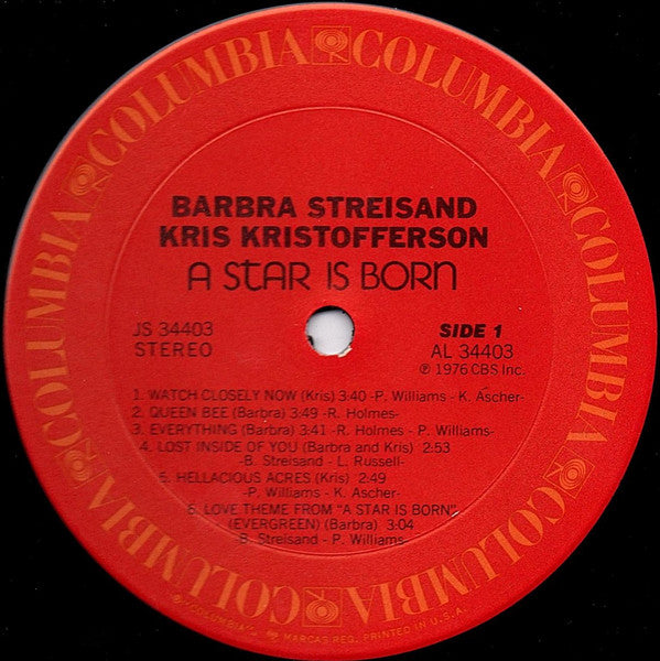 Streisand*, Kristofferson* : A Star Is Born (LP, Album, Ter)