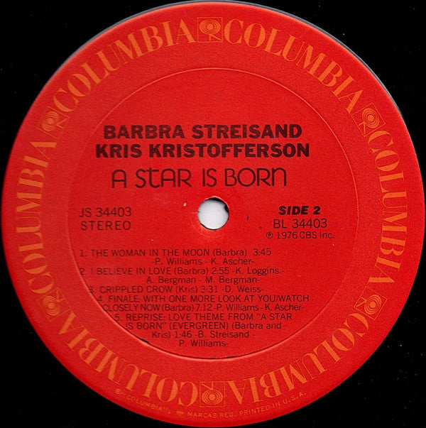 Streisand*, Kristofferson* : A Star Is Born (LP, Album, Ter)