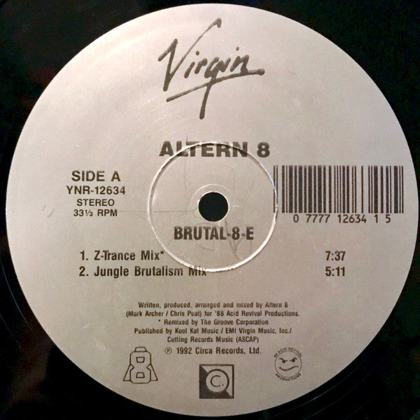 Altern 8 : Brutal-8-E (Remixes) (12")