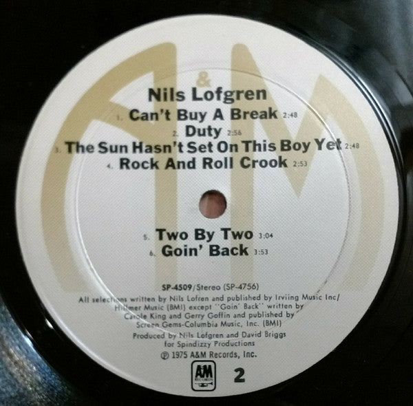 Nils Lofgren : Nils Lofgren (LP, Album, Mon)
