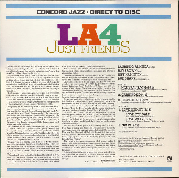 LA4 : Just Friends (LP, Album, Ltd, Dir)