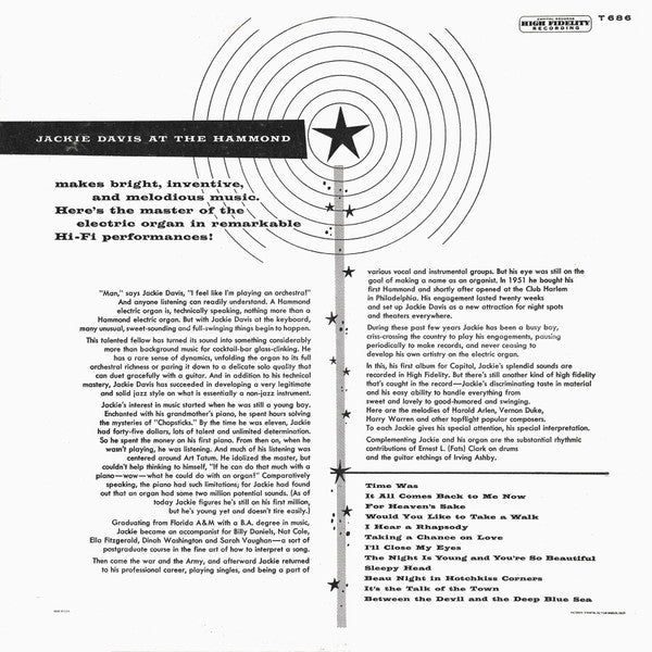 Jackie Davis : Hi-Fi Hammond (LP, Album, Mono, RE)