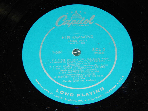 Jackie Davis : Hi-Fi Hammond (LP, Album, Mono, RE)