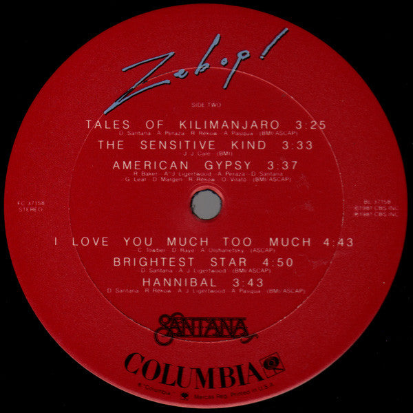 Santana : Zebop! (LP, Album, Ter)