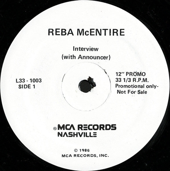 Reba McEntire : Interview (With Announcer) (LP, Promo)