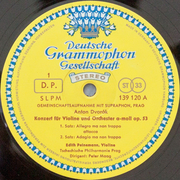 Dvořák* / Ravel* - Edith Peinemann ∙ Tschechische Philharmonie* ∙ Dirigent: Peter Maag : Violinkonzert A-moll Op. 53 = Violin Concerto In A Minor = Concerto Pour Violon En La Mineur / Tzigane (LP)