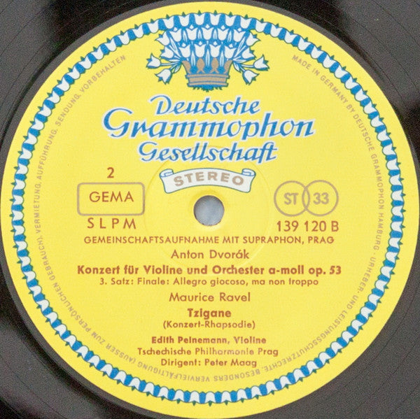 Dvořák* / Ravel* - Edith Peinemann ∙ Tschechische Philharmonie* ∙ Dirigent: Peter Maag : Violinkonzert A-moll Op. 53 = Violin Concerto In A Minor = Concerto Pour Violon En La Mineur / Tzigane (LP)