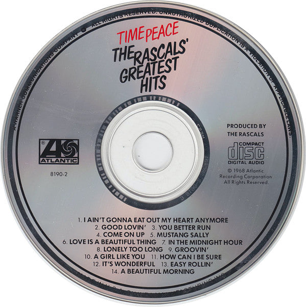 The Rascals : Time Peace: The Rascals' Greatest Hits (CD, Comp, RE, SRC)