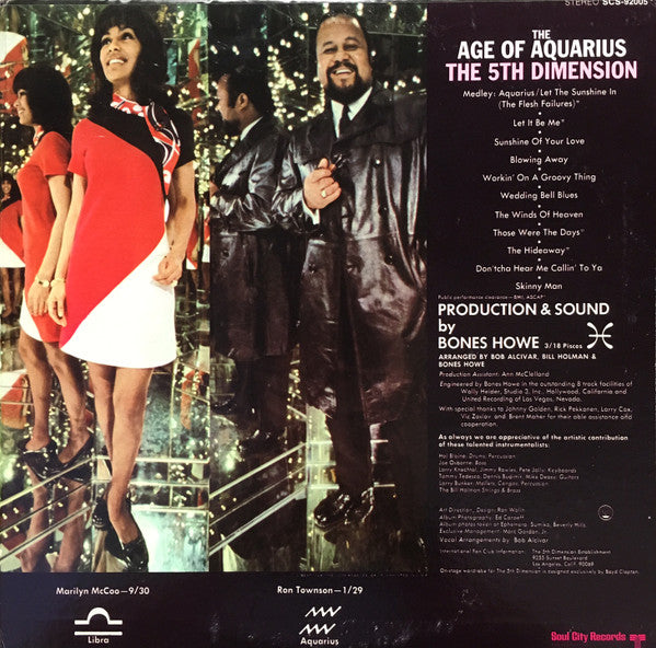 The 5th Dimension* : The Age Of Aquarius (LP, Album, Gat)