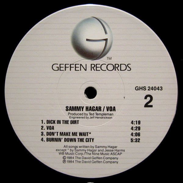 Sammy Hagar : VOA (LP, Album, Win)