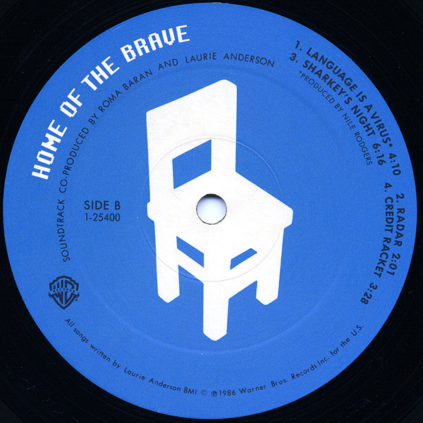 Laurie Anderson : Home Of The Brave (LP, Album, All)