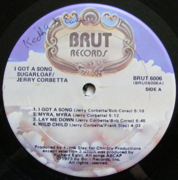 Sugarloaf / Jerry Corbetta : I Got A Song (LP, Album, Son)