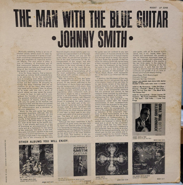 Johnny Smith : The Man With The Blue Guitar (LP, Album, Mono)