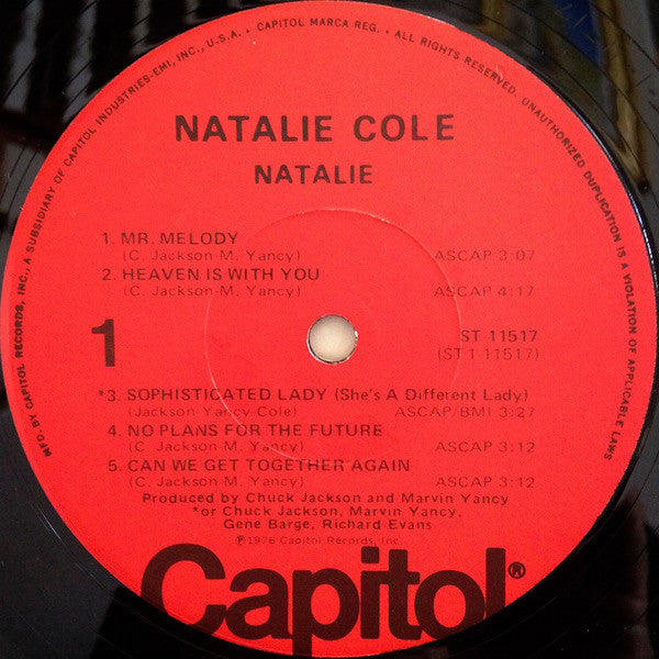 Natalie Cole : Natalie (LP, Album, Los)