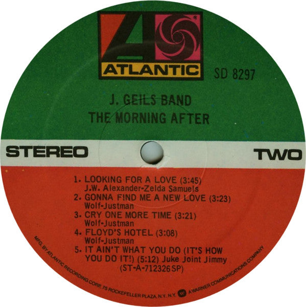The J. Geils Band : The Morning After (LP, Album, RE, SP )