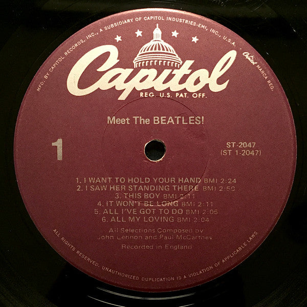 The Beatles : Meet The Beatles! (LP, Album, RE, Jac)