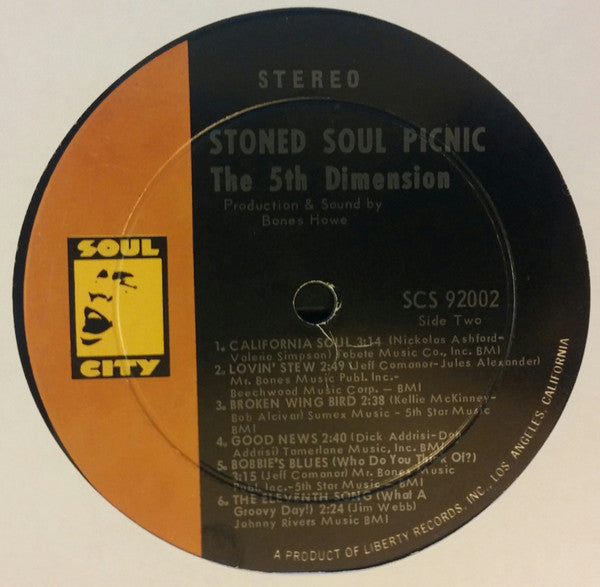 The 5th Dimension* : Stoned Soul Picnic (LP, Album, Ind)