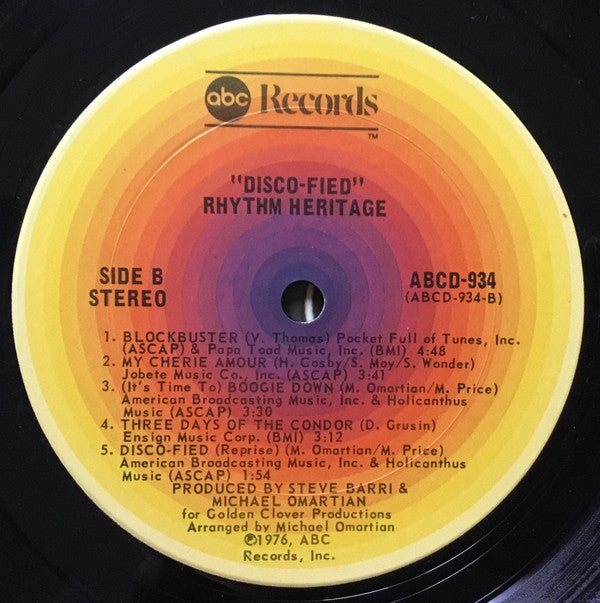 Rhythm Heritage : Disco-Fied (LP, Album, Ter)